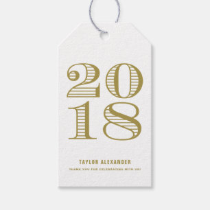 Etiqueta Para Presente Classe Dourado da tipografia do vintage da