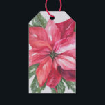 ETIQUETA PARA PRESENTE CLASSIC CHRISTMAS POINSETTIA DE SANTA CLAUS<br><div class="desc">FLORES DE PINSETTIA VERMELHA DE NATAL CLÁSSICO DE PINSETTIA VERMELHA DE SANTA CLAUS.. Divirta-se com estas etiquetas de presentes únicas e divertidas para a família e os amigos! . pintado exclusivamente pelo designer em aquarelas. Mais produtos correspondentes na coleção.</div>