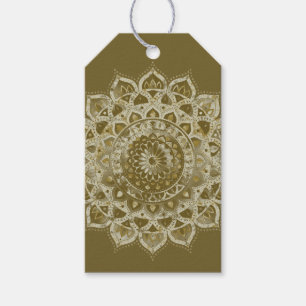 Etiqueta Para Presente Clássico Colorosamente Mandala Índia Estilo 4