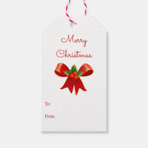 Etiqueta Para Presente Clássico Holly Red Christmas Arco To Do Hang