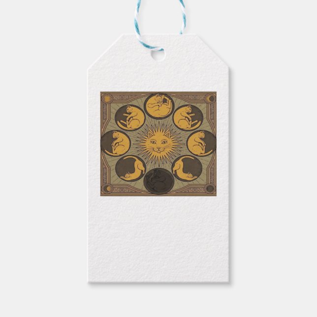 Etiqueta Para Presente Clássico Lua Whimsigoth (Frente)