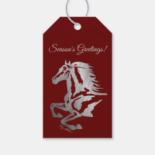 ETIQUETA PARA PRESENTE CLASSY SILVER HORSE SILHOUETTE