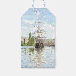 Etiqueta Para Presente Claude Monet. Navios a voar no Sena em Rouen