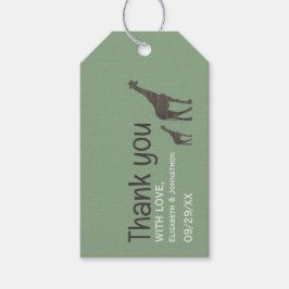 Etiqueta Para Presente Clay Safari Giraffe, Casamento Russo