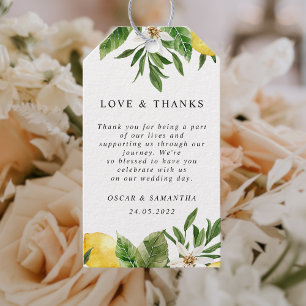 Etiqueta Para Presente Cloridro Amarelo Moderno e Folha