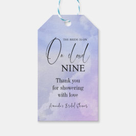 Etiqueta Para Presente Cloud Nine 9 Calliografia Blue Chá de panela Favor