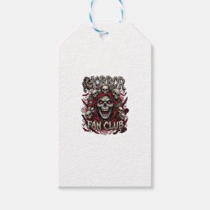 Etiqueta Para Presente Clube de Fãs de Terror Halloween Crânio Gritante C