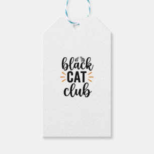 Etiqueta Para Presente Clube do Gato Preto Design Vetorial de Amante de G