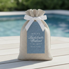 Etiqueta Para Presente Coastal Blue Seashell Bachelorette Favor