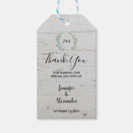 Etiqueta Para Presente Cobra d'água da madeira rústica Obrigado casamento