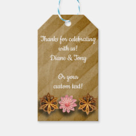 Etiqueta Para Presente Cobre Vapor e Modelo cor-de-rosa personalizado