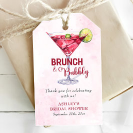 Etiqueta Para Presente Cocktails Brunch & Bubbly Noiva Shower 