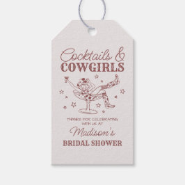 Etiqueta Para Presente Cocktails e Chá de panela de Cowgirl