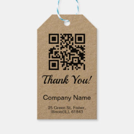 Etiqueta Para Presente Código QR Comercial Obrigado