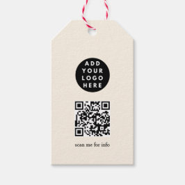 Etiqueta Para Presente Código QR do logotipo de negócios de cottage perso