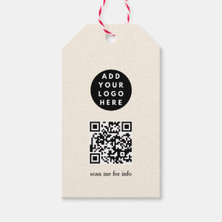 Etiqueta Para Presente Código QR do logotipo de negócios de cottage perso