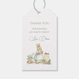 Etiqueta Para Presente Coelhinho bonito com morangos