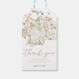 Etiqueta Para Presente Coelhinho É uma Menina Flor Silvestre