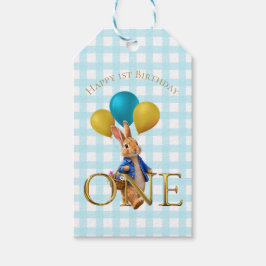 Etiqueta Para Presente Coelho Personalizado para Primeiro Aniversário Pas
