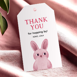 Etiqueta Para Presente Coelho rosa obrigado