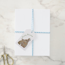 Etiqueta Para Presente Coelhos engraçados. desenho do lápis