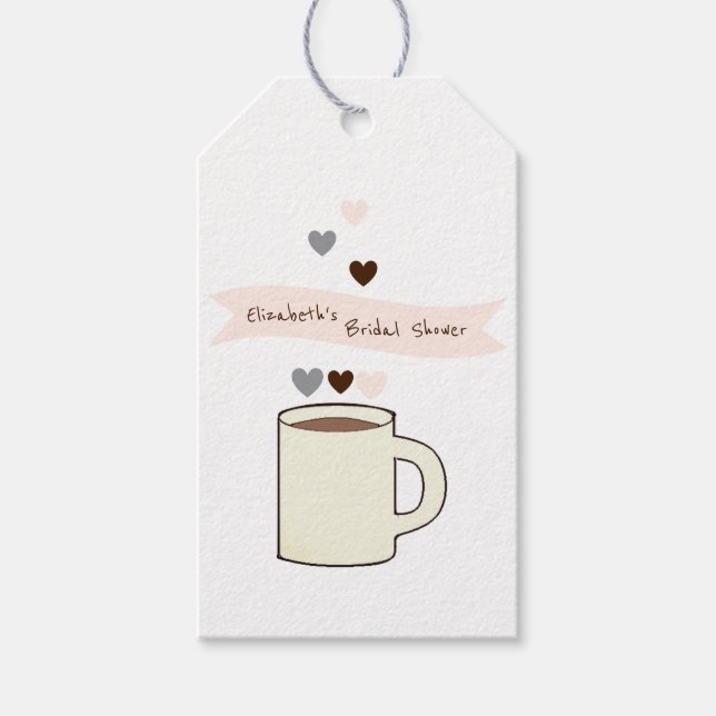 Etiqueta Para Presente Coffee Bridal Shower (Frente)