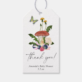 Etiqueta Para Presente Cogumelos chá de fraldas obrigado