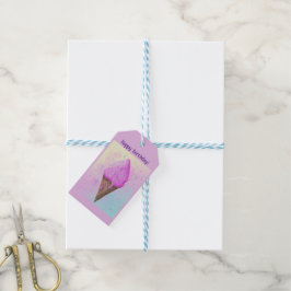 Etiqueta Para Presente Colagem de Sorvete de Pastel