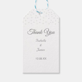 Etiqueta Para Presente Colar de Pérolas Chic em Preto e Branco Obrigado C