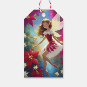 Etiqueta Para Presente Coleção de Fadas de Natal - Cabelo Ginger de Cobre
