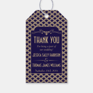 Etiqueta Para Presente Coleção do casamento de Gatsby do art deco dos