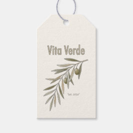 Etiqueta Para Presente Coleção Vita Verde Bege