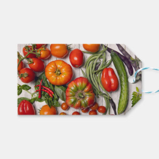Etiqueta Para Presente Colheita de legumes e plantas aromáticas