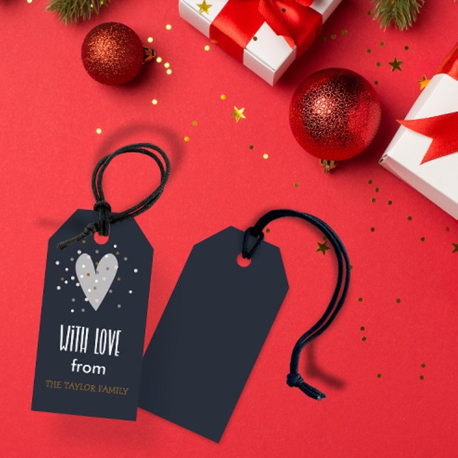 Etiqueta Para Presente Com amor de - etiqueta de presente de Natal person (With love from - personalised Christmas gift tag)