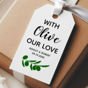 Etiqueta Para Presente Com Olive Our Love, Olive Oil ou Olive Gift Tags