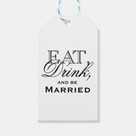 Etiqueta Para Presente Coma, beba e seja casado com casamentos personaliz