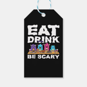 Etiqueta Para Presente Coma Beba Seja Assustador Monstro Halloween Criati