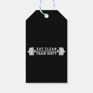 Etiqueta Para Presente Coma limpo, sujo de trem - Inspiração de workout