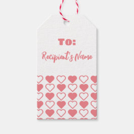 Etiqueta Para Presente Combinação cardíaca com nome