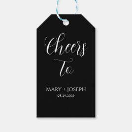Etiqueta Para Presente Comemorar o amor em estilo com este elegante negro