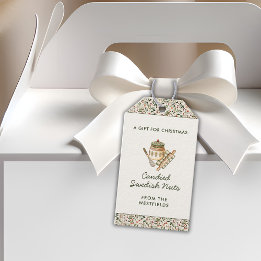 Etiqueta Para Presente Comida dos Berries Vermelhos de Natal Festivo