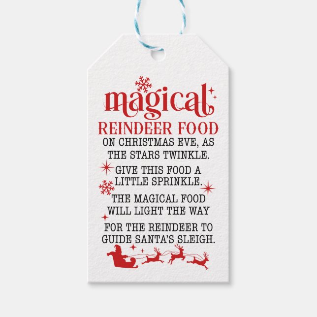 Etiqueta Para Presente Comida MÁGICA REINDÉRICA Um presente para você (Frente)