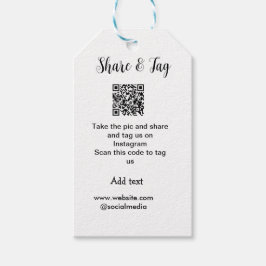 Etiqueta Para Presente Compartilhar e marcar no site de adicionar QR do I