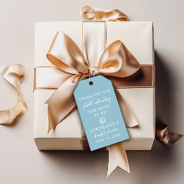 Etiqueta Para Presente Conchas Marinhas Pó Azul Casamento Favor