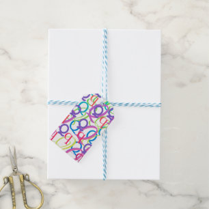 Etiqueta Para Presente Confete de Letras "Q"