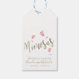 Etiqueta Para Presente Confetes de Agradecimento para Chá de Noiva Mimosa