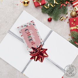 Etiqueta Para Presente Confetes de Alegria de Natal