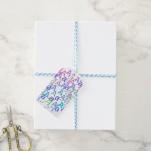 Etiqueta Para Presente Confetes de Carta "A"