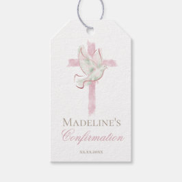 Etiqueta Para Presente Confirmation pink cross