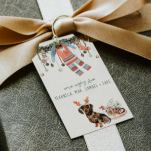 Etiqueta Para Presente Conforto & Alegria   Natal do Dachshund